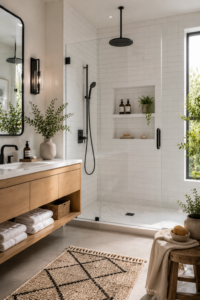 Black Fixture Modern Shower
