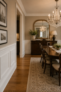 Classic White Raised Panel Wainscoting