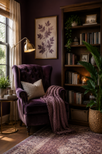 Cozy Plum Reading Nook