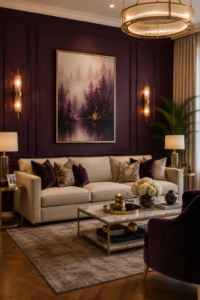 Deep Plum Accent Wall