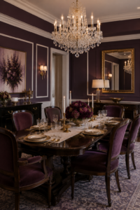Elegant Plum Dining Room
