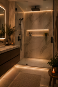 LED-Lit Luxury Shower