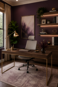 Plum Purple Home Office