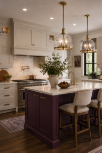  Plum Purple Kitchen Island