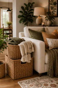 Use Woven Baskets for Storage