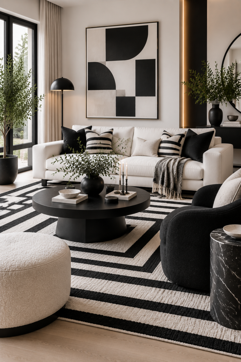 14 Black and White Living Room Ideas That Never Go Out of Style