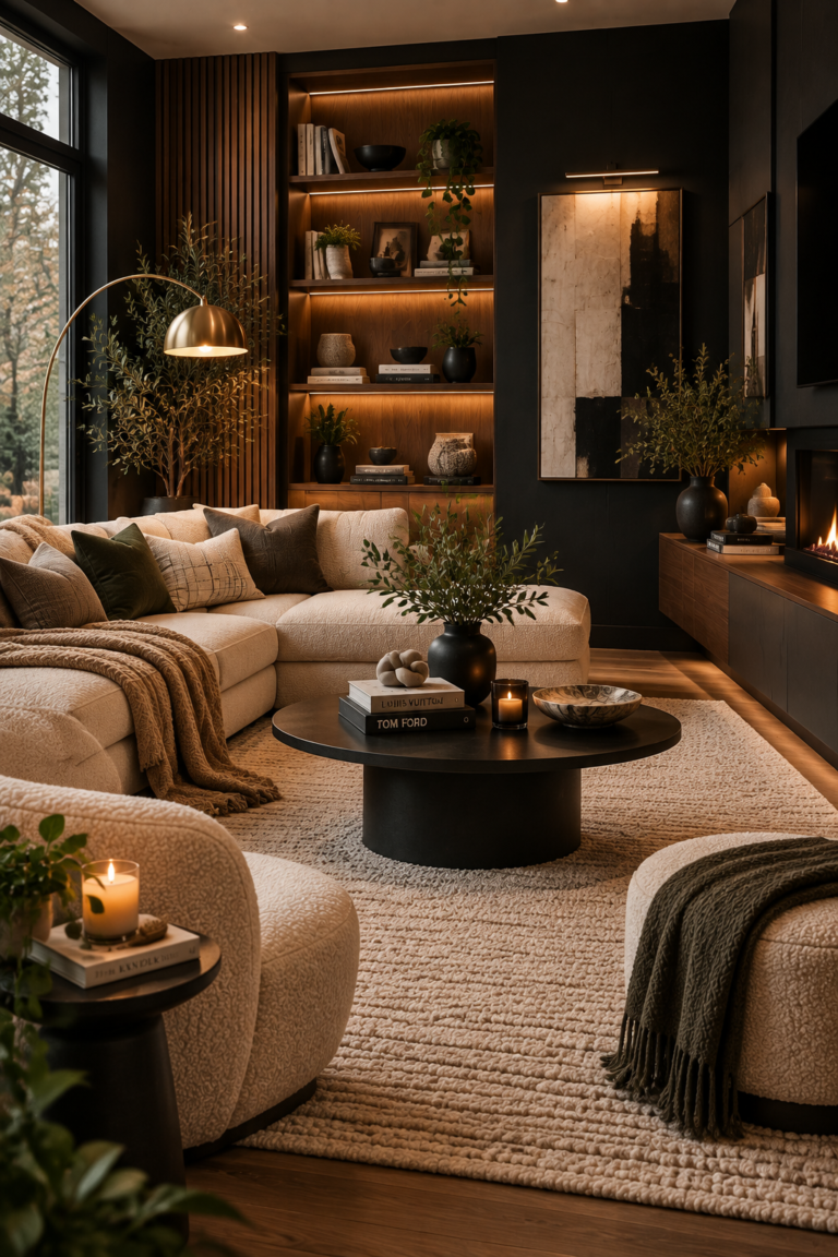 15 Dark Living Room Ideas That Feel Cozy and Luxurious